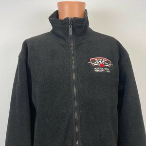 Super Bowl XXXVIII Embroidered Full Zip Fleece Jacket Vtg 2004 NFL Football S